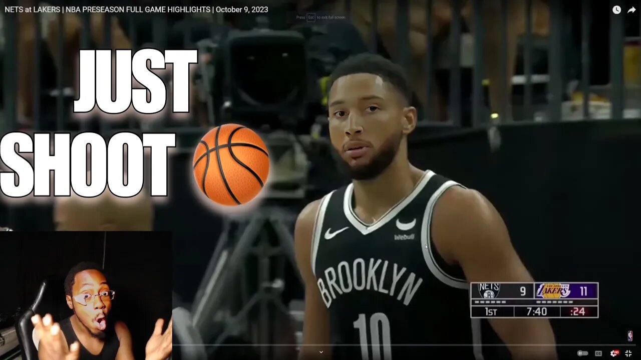 Fetti Reacts To NETS at LAKERS NBA PRESEASON FULL GAME HIGHLIGHTS October 9, 2023