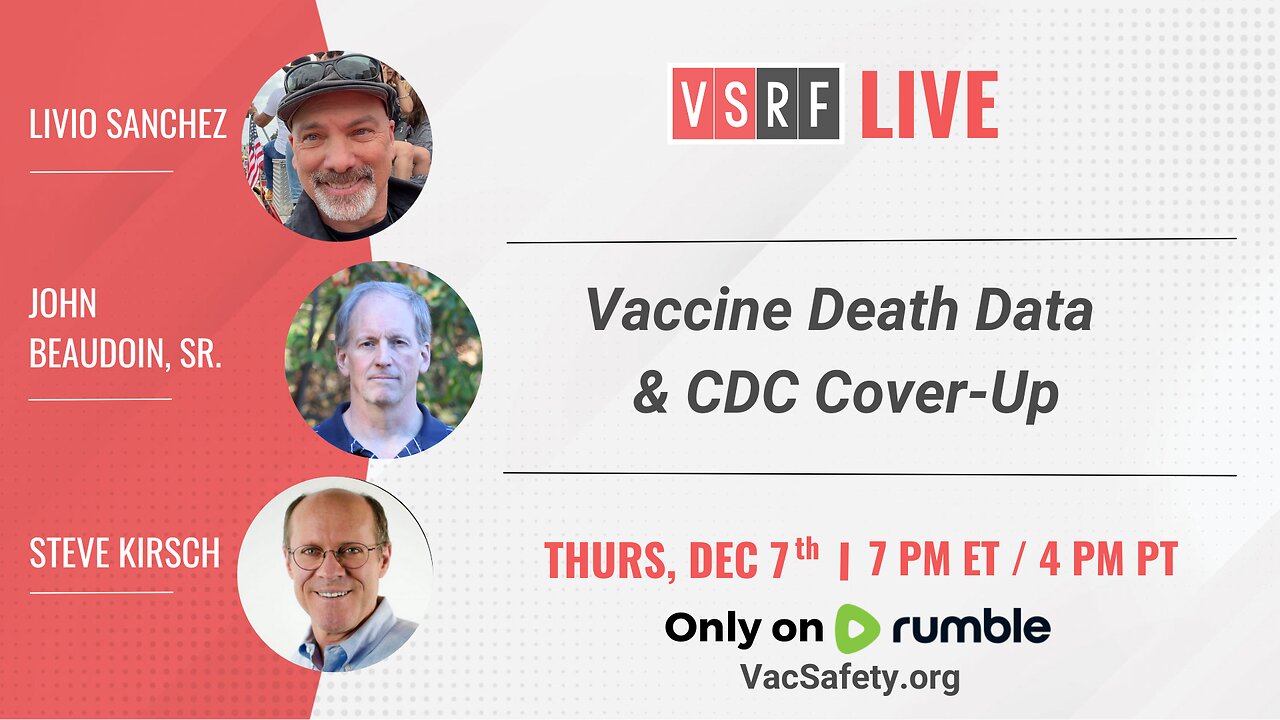 VSRF Live #105: Vaccine Death Data & CDC Cover Up