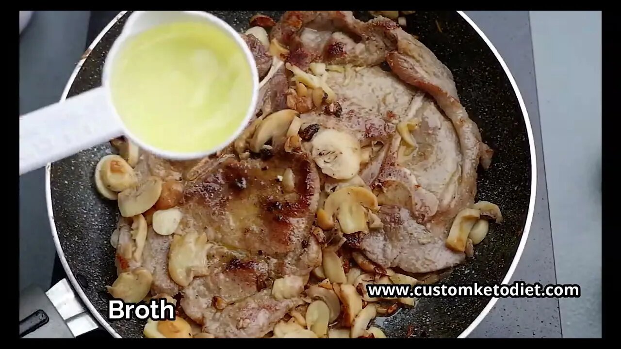 Keto Pork Steak with Garlic Butter and Mushroom