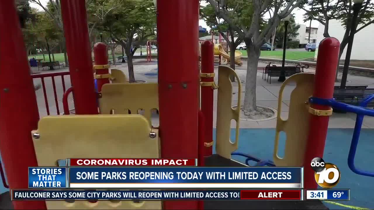 Some parks reopening today with limited access