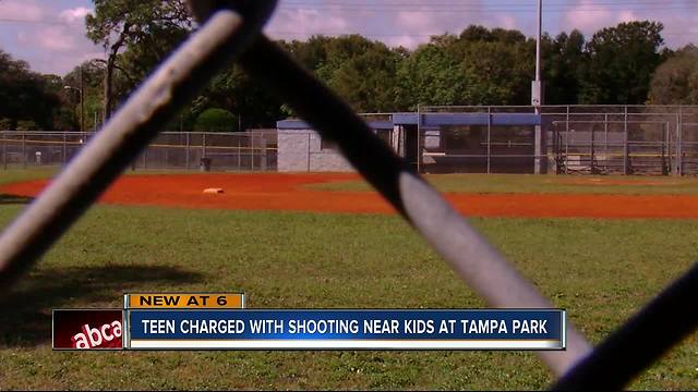 Teen charged with shooting near kids at Tampa park