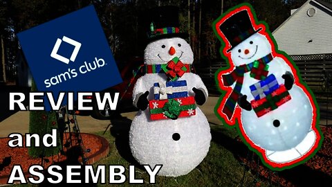 6ft Sams Club members mark snowman Christmas Decoration Assembly and review