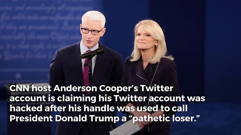 CNN's Anderson Cooper Caught Calling Trump Name on Twitter, Immediately Claims He Was Hacked