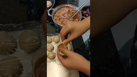 CC made vegetable and meat bun