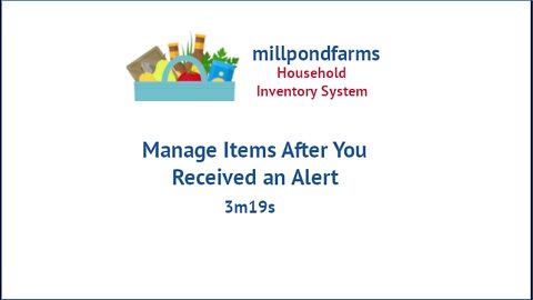 Manage Expiring Product Items that have Received Alerts