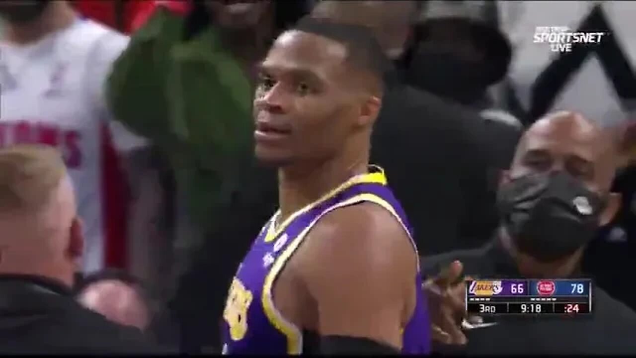 LeBron Runs Away Scared After Hitting Larger Opponent