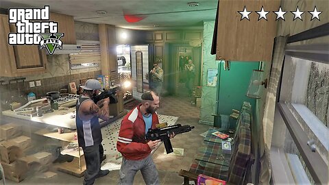 GTA 5 - Franklin And Trevor’s FIVE STAR COP BATTLE IN TREVOR'S TRAILER! (GTA V Funny Moments)