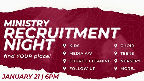 01–21-24 - Ministry Recruitment Night