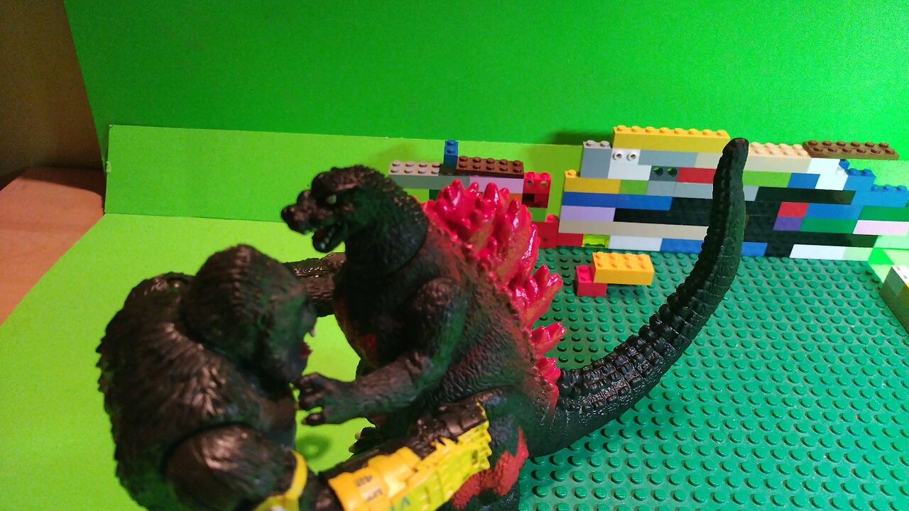 Godzilla vs king Kong stop motion animation
