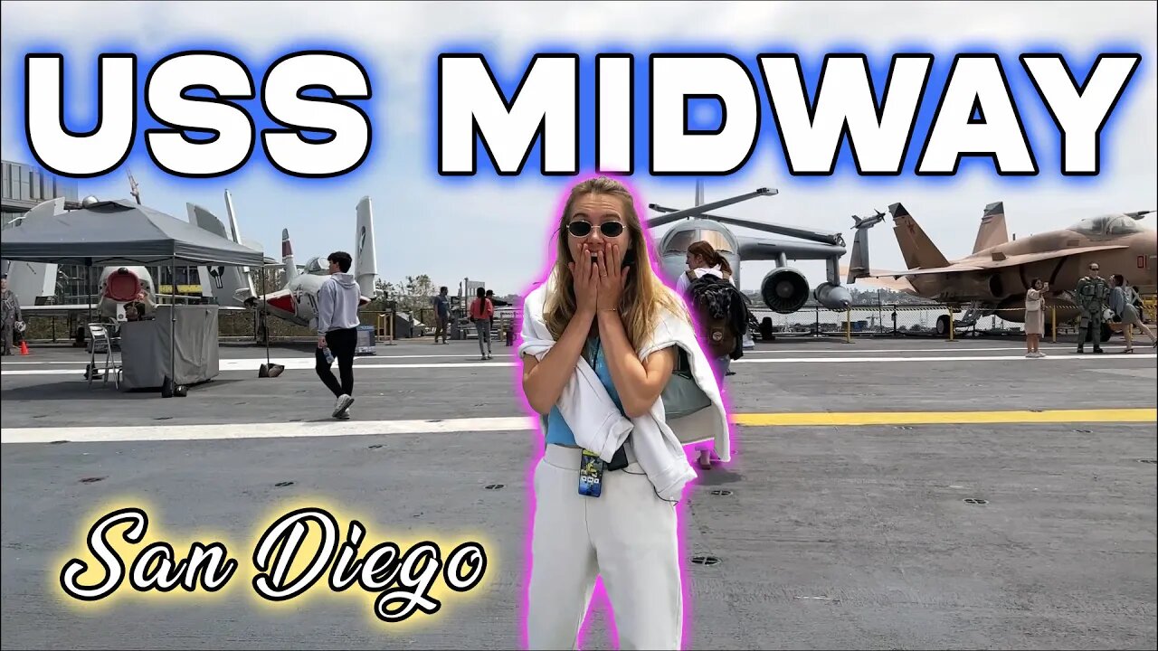 USS Midway In San Diego!!!! Russian Girl Visits It For The First Time!!!