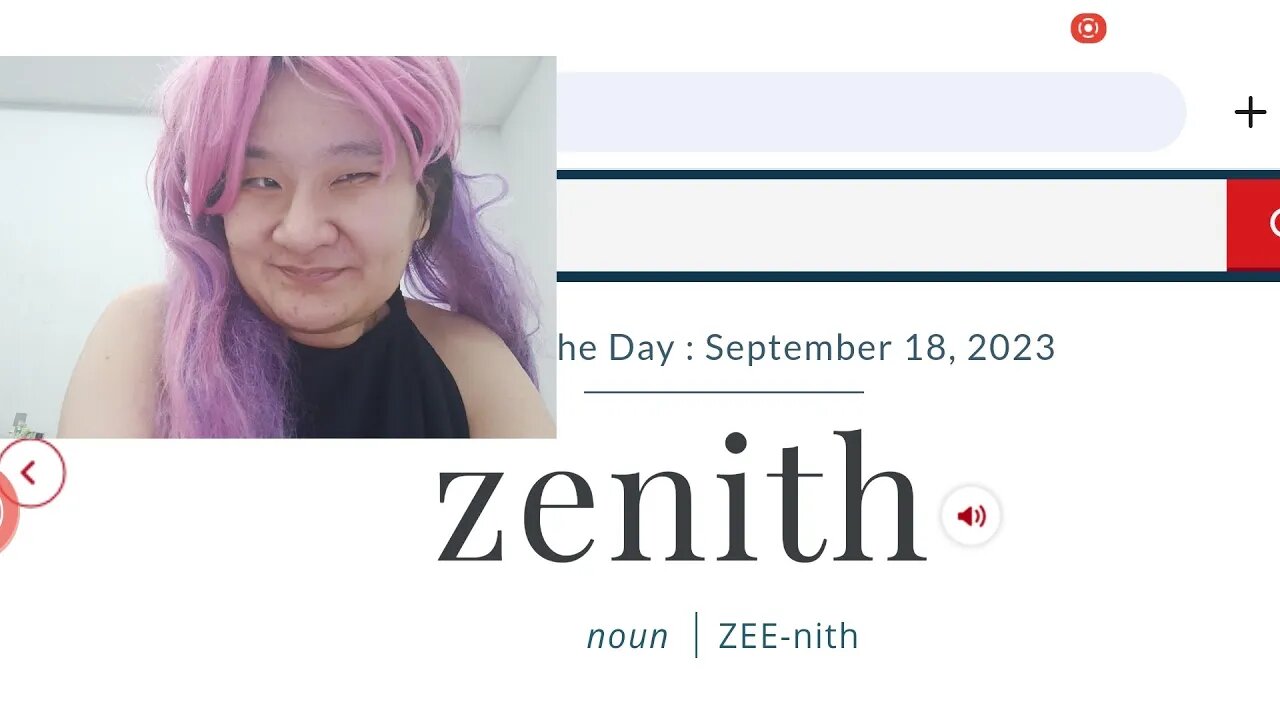 WORD OF THE DAY 18 SEPTEMBER IS ZENITH