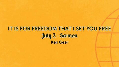 Colfax AoG July 2, 2023 - It is for Freedom that I have set you Free