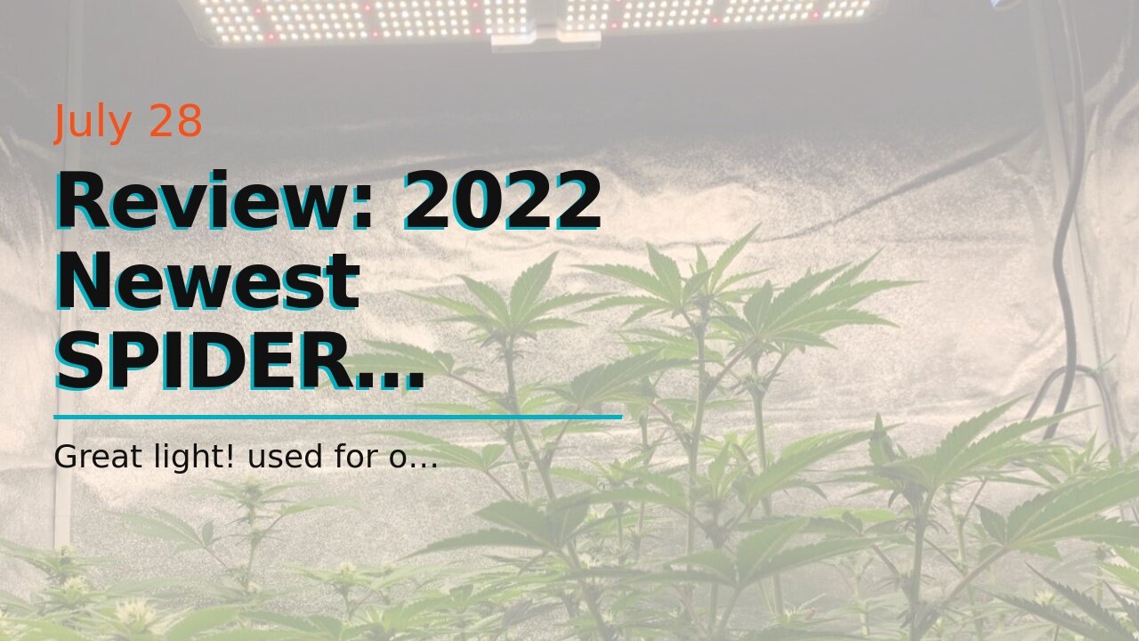 Review: 2022 Newest SPIDER FARMER SF4000 LED Grow Light 5x5 ft Coverage with Samsung LM301B Dio...