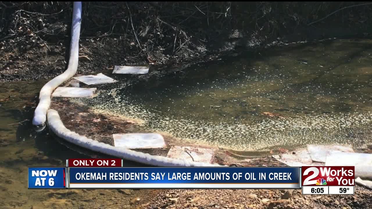 Residents want Okemah Lake oil spill cleaned up