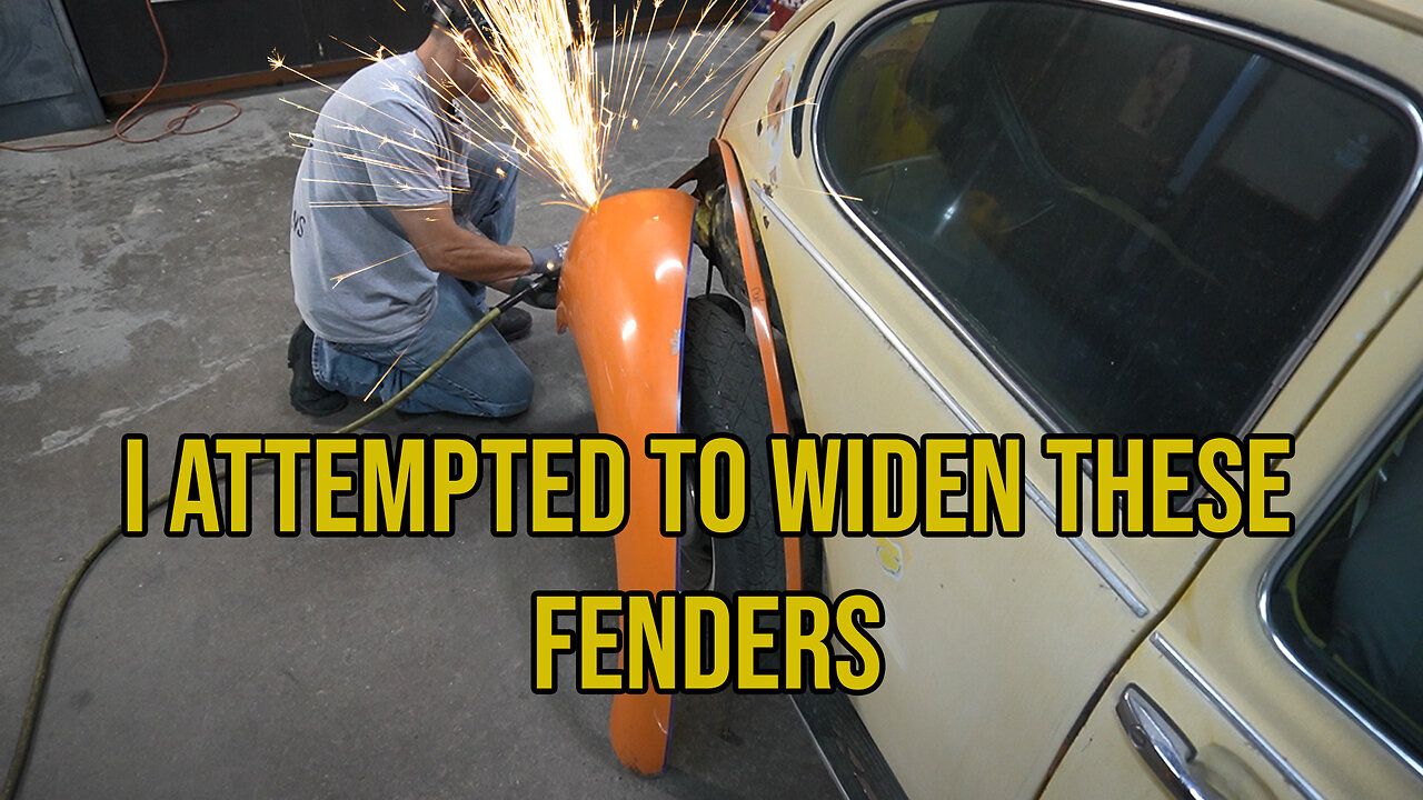 Widening VW Bug fenders | how I cut and widened these rear fenders pt.1