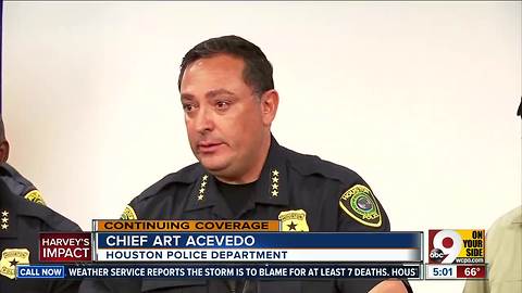 Houston police officer dies after being trapped in flooded patrol car
