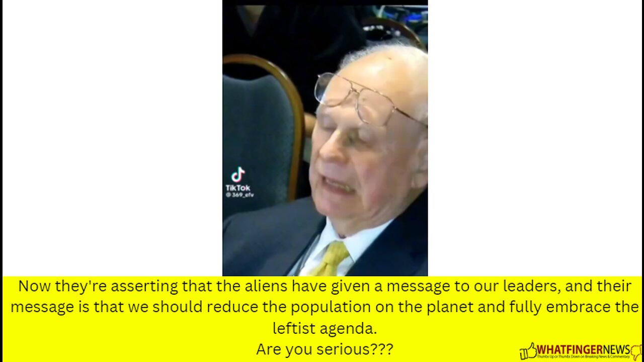 Now they're asserting that the aliens have given a message to our leaders, and their message