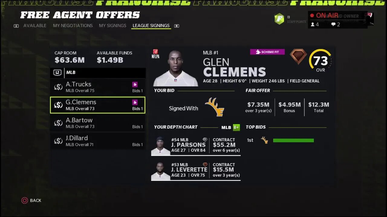 TDFL Football [Season 8/Free Agents]: Cycle 3 Signings