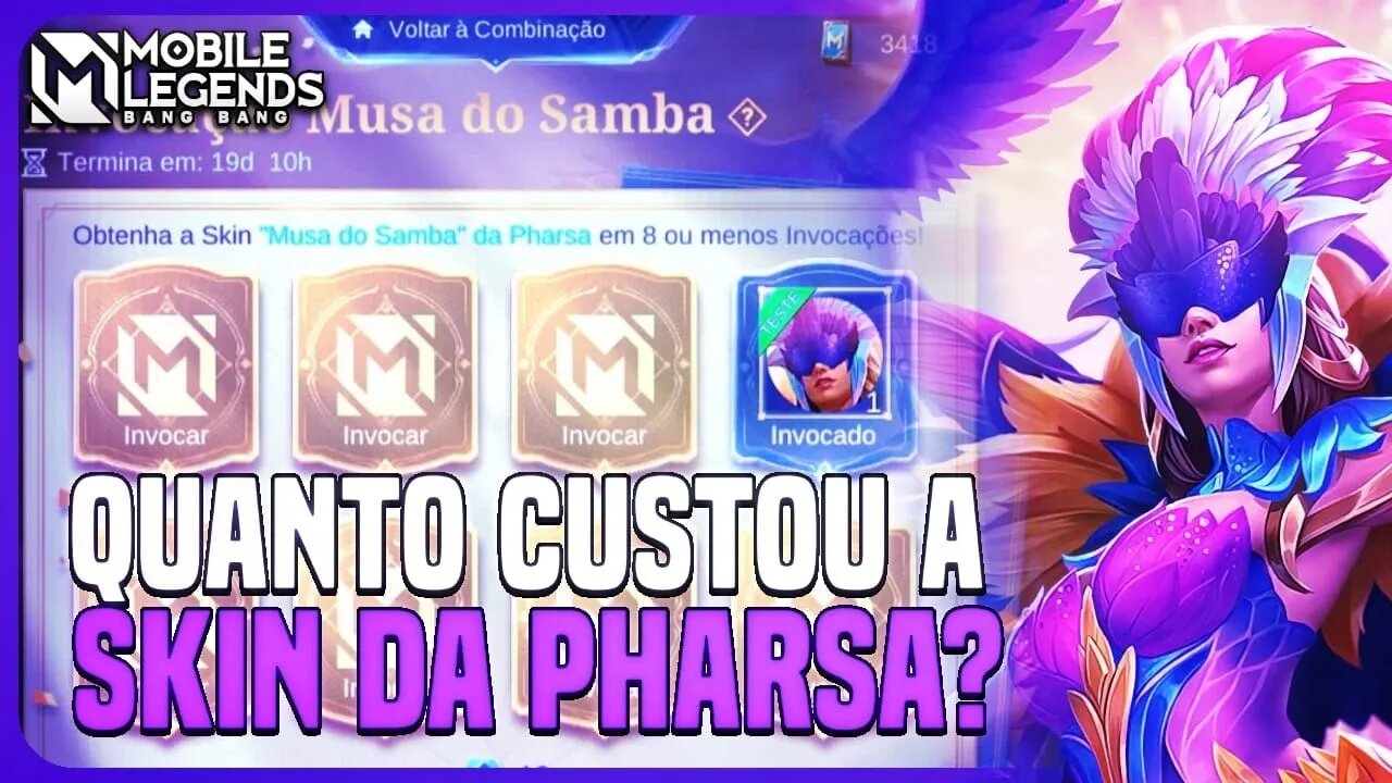 PEGUEI A SKIN DA PHARSA, QUANTO CUSTOU? DEI SORTE? | MLBB