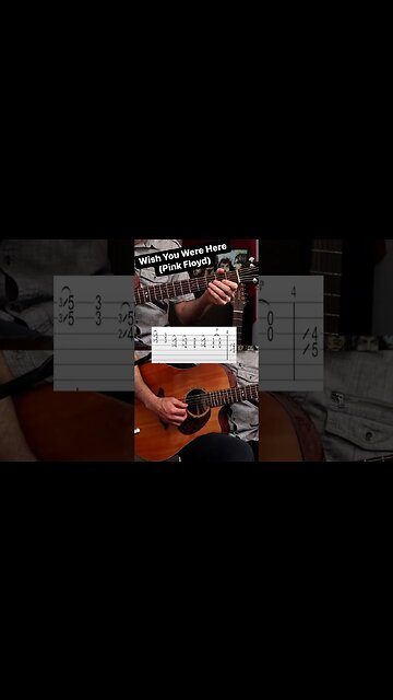 Wish You Were Here guitar solo with tabs #shorts