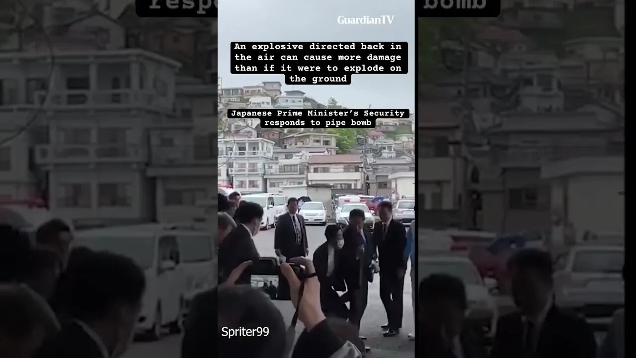 #security #police #japan Japanese Prime Minister Security respond to Pipe Bomb