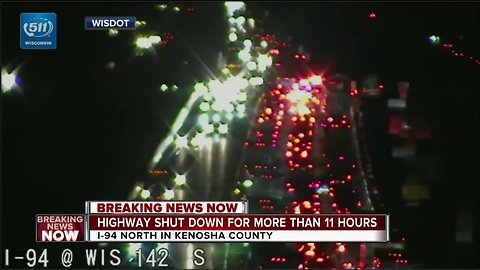 Diesel spill closes northbound I-94 lanes in Kenosha County for 11 hours