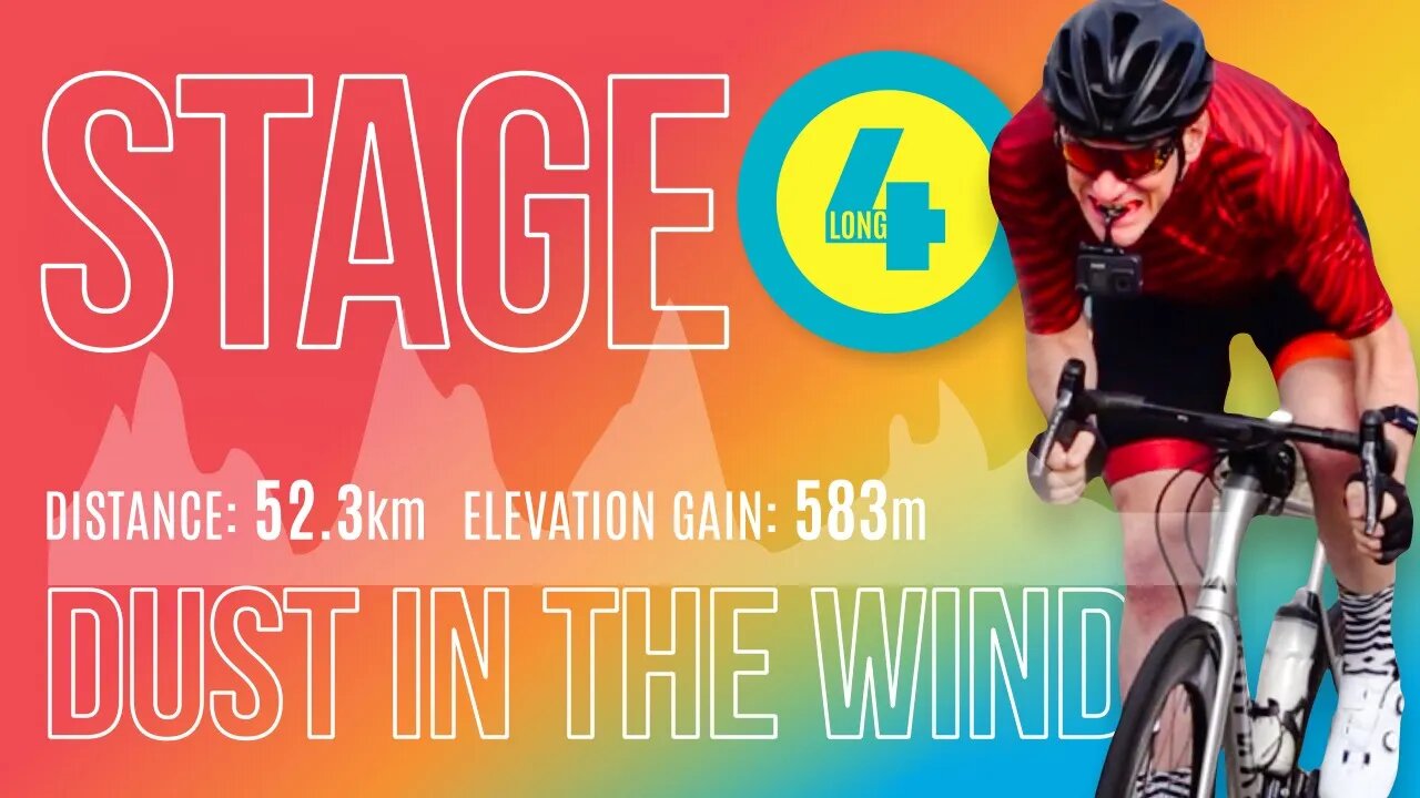 Zwift Tour of Watopia 2023 | Stage 4 LONG "Dust in the Wind" Route