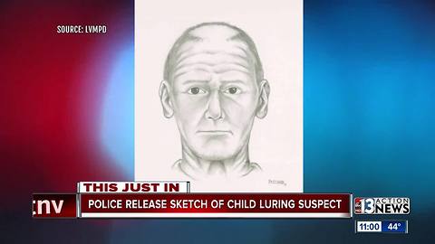 Police release sketch of child luring suspect