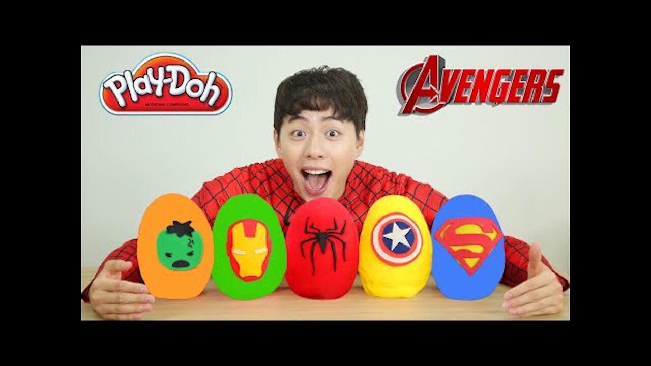 Superhero Surprise Eggs Opening With Batman Spiderman Superman Hulk Ironman ToysReview