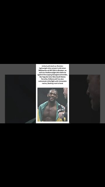 Alexander Volkanovski proposes Aljamain Sterling a title fight following UFC 292 #shorts