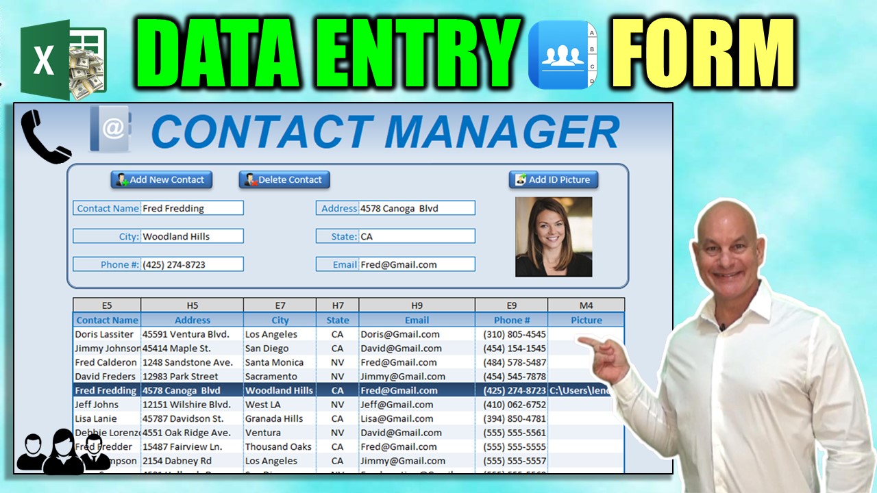 How To Create An Excel Data Entry Form WITHOUT A UserForm