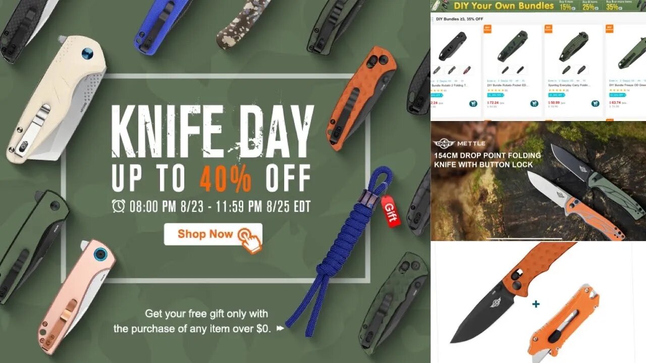 Olight August Knife Sale / Link Below / Up to 40% off / Free Timascus lanyard bead !