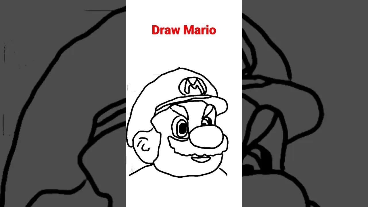 Drawing Movie Mario Close Up #art #drawing #drawings #mariomovie mario