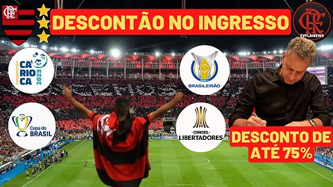 FLAMENGO DA DESCONTÃO NO INGRESSO DO MARACANÃ 😱 ATÉ 75%🤩❤🖤🏆