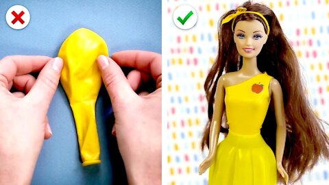 BRINQUEDOS DIY | 11 TIPS & HACKS PARA BARBIE, ROUPAS, E TRUQUES DIVERTIDOS