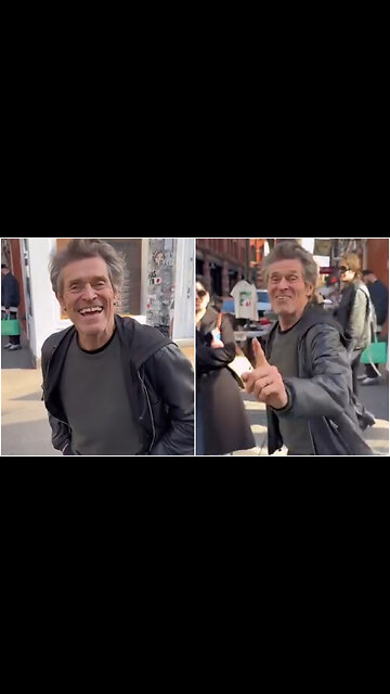 Willem Dafoe with a quick fit check