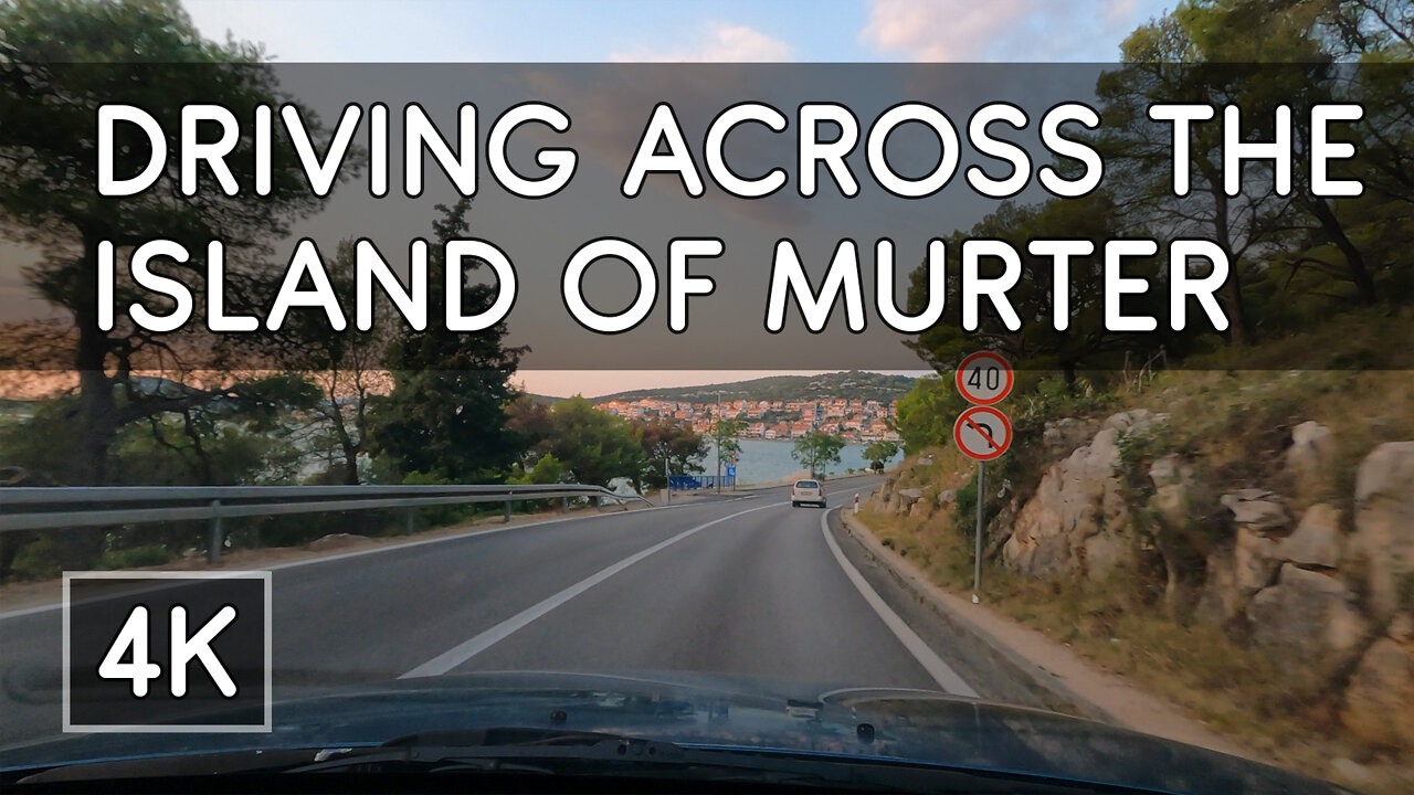 Road Trip: Driving Across the Island of Murter, Croatia - From Betina to Tisno - 4K UHD