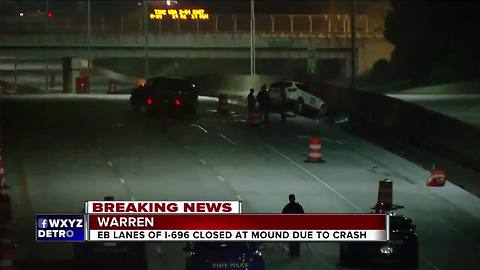 Serious crash closes EB I-696 at Mound