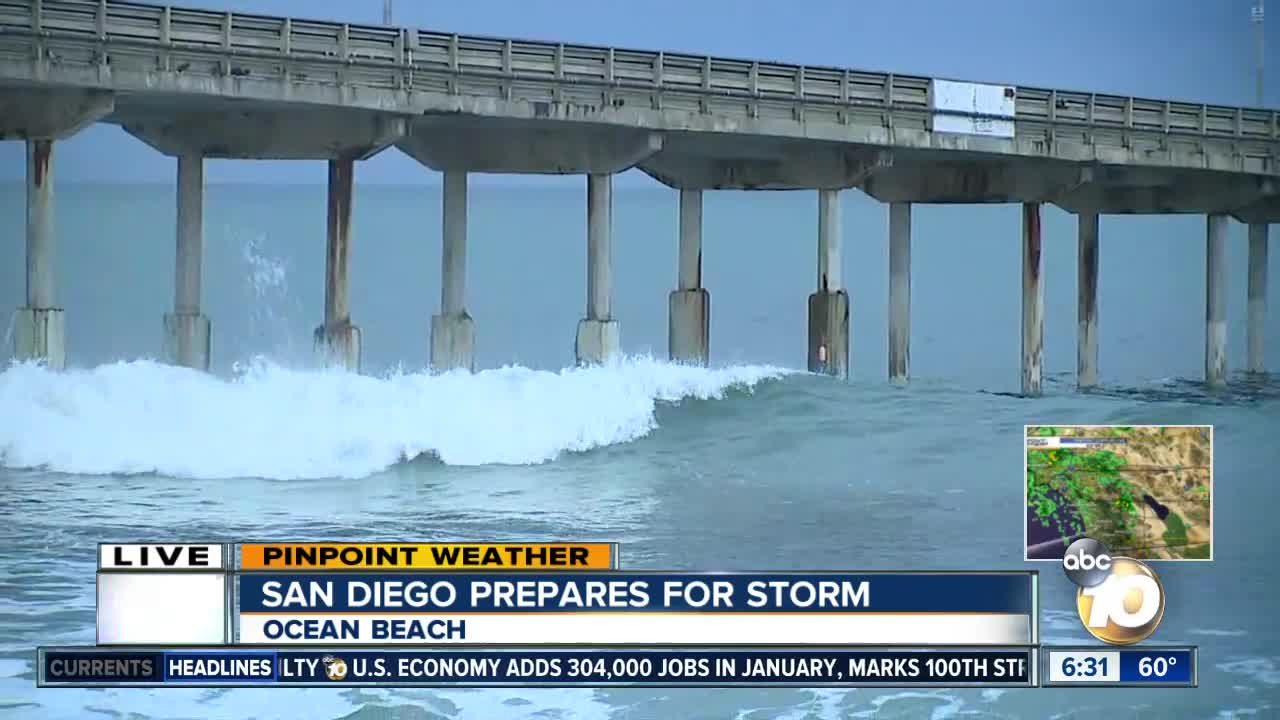 Tracking winter storm moving into San Diego