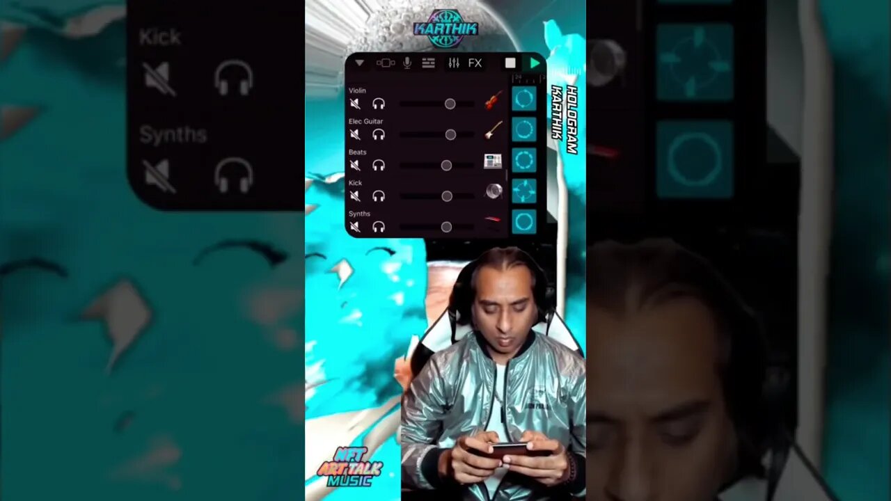 😎👽🍿🎧Live iPhone music beat creation jam chill motivational inspirational #animation #anime