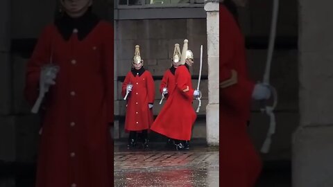 Sorting the hair on the head dress #horseguardsparade