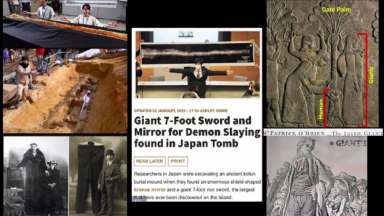 Giant 7' Sword with Shield Recently Found in Japan: More Proof GIANTS LIVED AMONG US