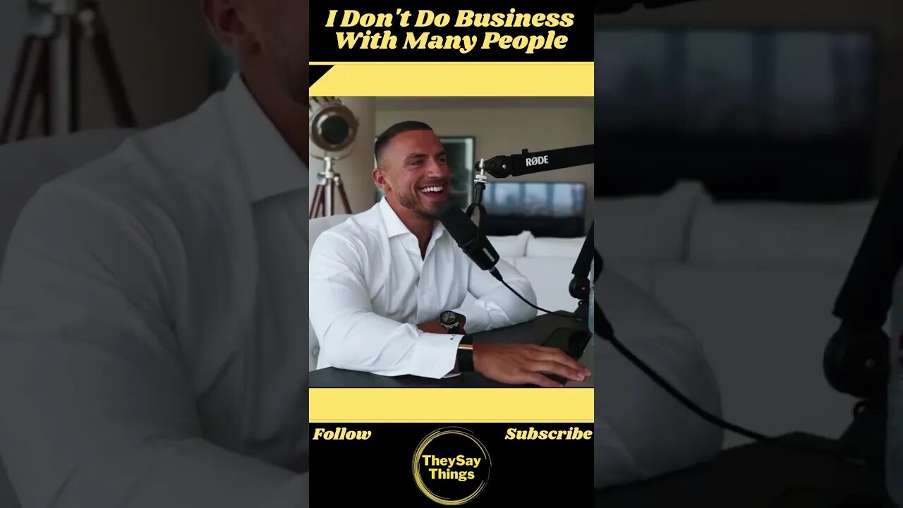 Tristan Tate , I Don't Do Business With Many People #shorts #youtubeshorts #life #podcast #viral