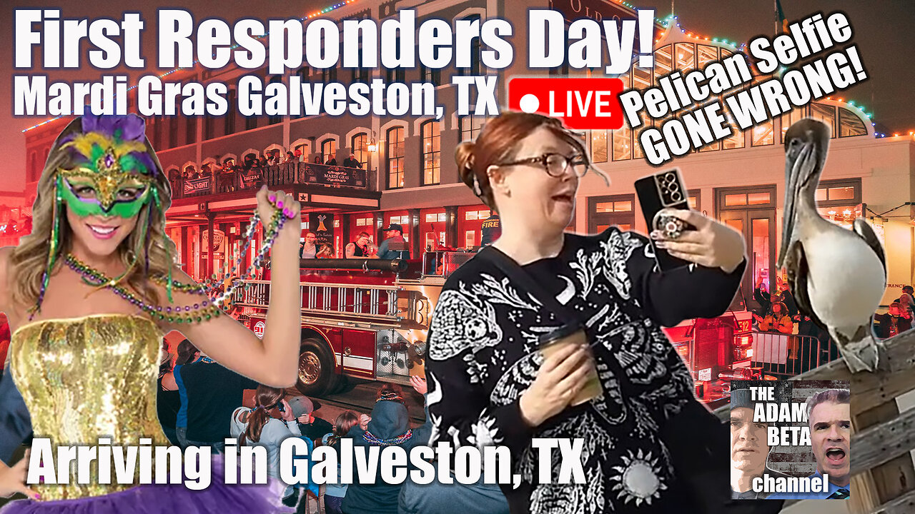 First Responders Day! Mardi Gras Galveston, TX w/Adam Beta