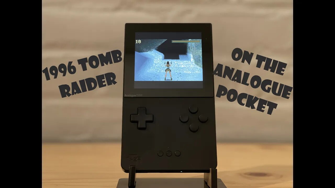 Tomb Raider!!! for the Game Boy Advance playing on the Analogue Pocket