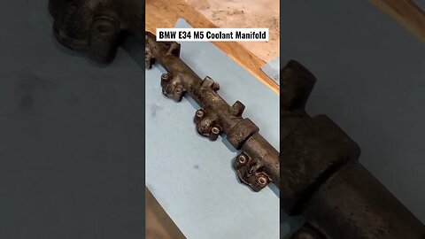 BMW E34 M5 Coolant Manifold #bmw #bmwe34 #bmwm5 #diy #cars #restoration #automotive #mechanic