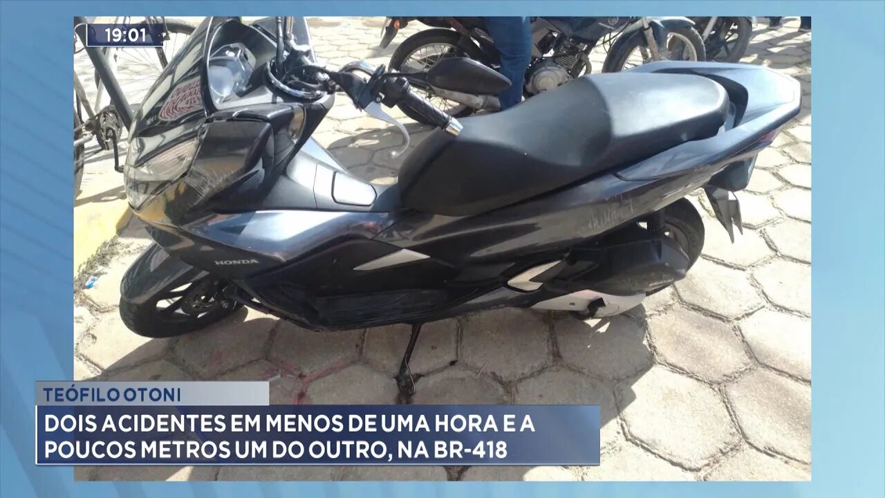 Teófilo Otoni: Dois Acidentes em Menos de uma Hora e a Poucos Metros um do Outro, na BR-418.