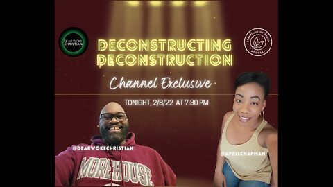 Looking forward to Deconstructing Deconstruction with @April Chapman