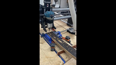 Cutting dado grooves in a bourbon barrel stave