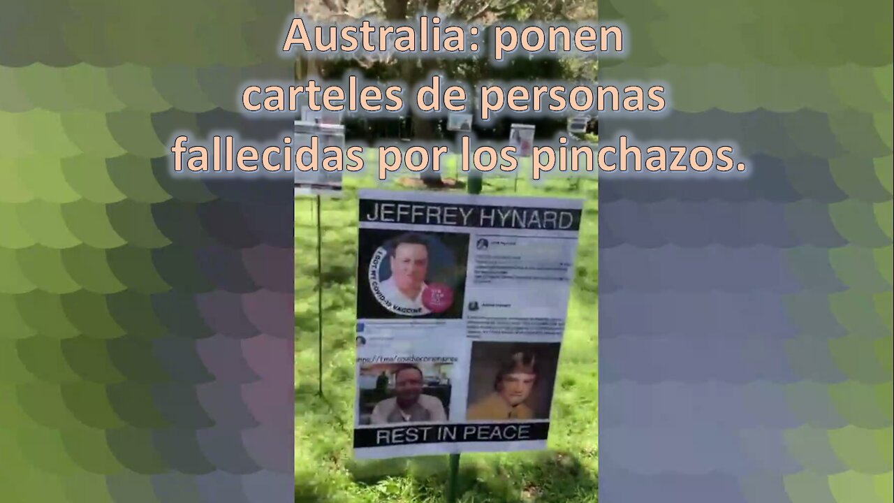 Australia: ponen carteles de muertos por los pinchazos.